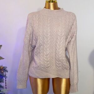 Women's Cable Knit Sweater - Cream